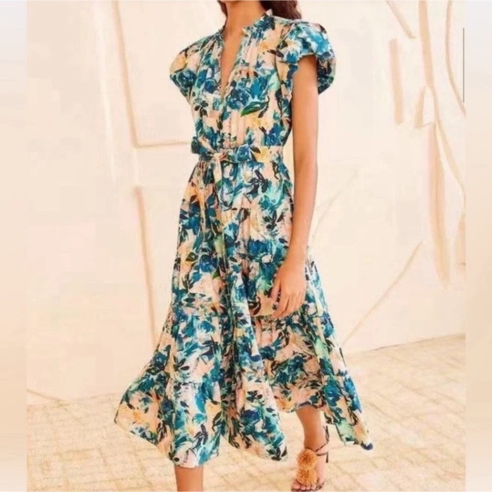 ULLA JOHNSON  Ottilie Midi Dress Sz 6